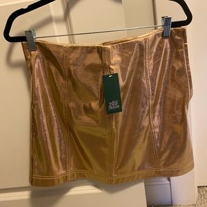 Gold mini skirt size 12